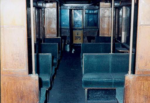 Innenansicht Wagen 515 - Detail der Sitzanordnung