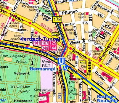 Betriebsinterne Tunnel und blinde Tunnel im Berliner U-Bahnnetz