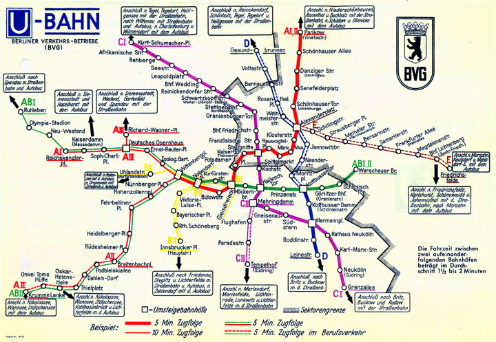 U-Bahnnetz November 1956